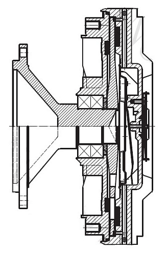 Муфта вязкостная для автомобилей KAMAZ 5490 (13-)/Mercedes-Benz Axor (01-) (без крыльчатки)