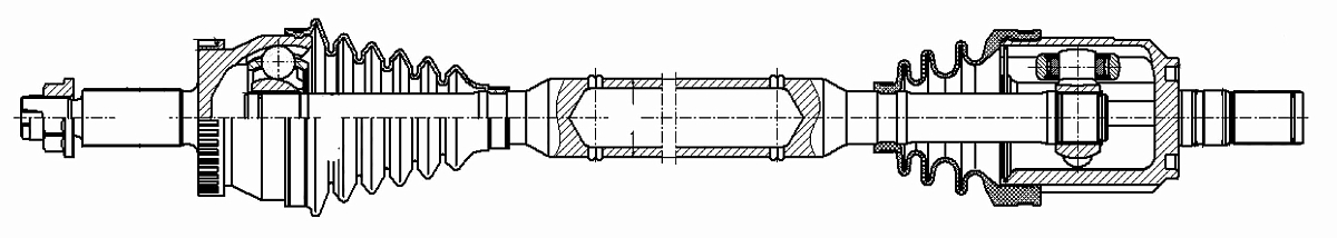 Привод передний правый для автомобилей KIA Optima JF (15-) 2.0i AT