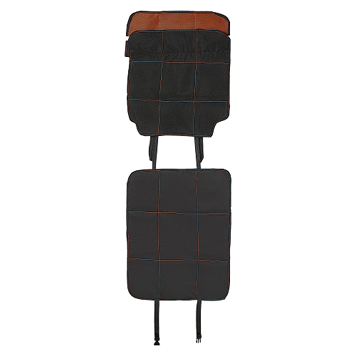 Накидка защ. под детское автокресло (108*46 см) со спинкой, с карманом, полиэстер, черн.