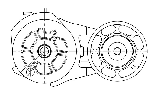 Ролик приводного ремня для автомобилей Shaanxi/Shacman F2000 /F3000 (12-) [WP10] (с натяжным механизмом) вентилятора