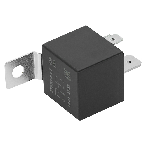 Реле защиты стартера 12V 70A 4 контакта (с кронштейном, без резистора)