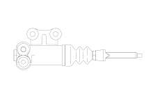 Цилиндр сцепления для автомобилей ГАЗ 66, 3307 рабочий (со штоком)