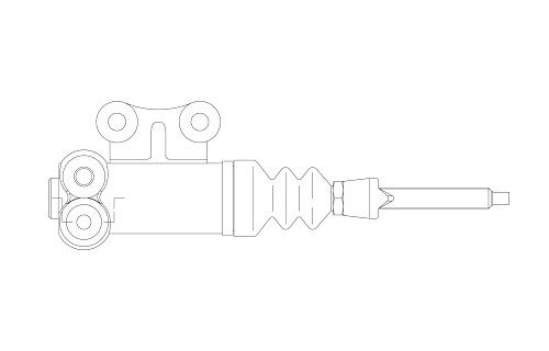 Цилиндр сцепления для автомобилей ГАЗ 66, 3307 рабочий (со штоком)