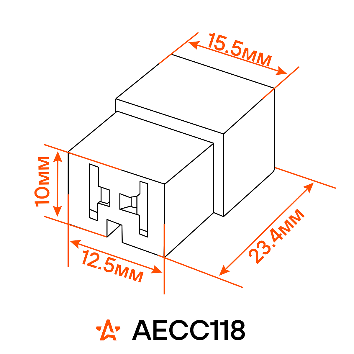 Разъём 2 pin с проводами межжгутовой серии 6.3 мама