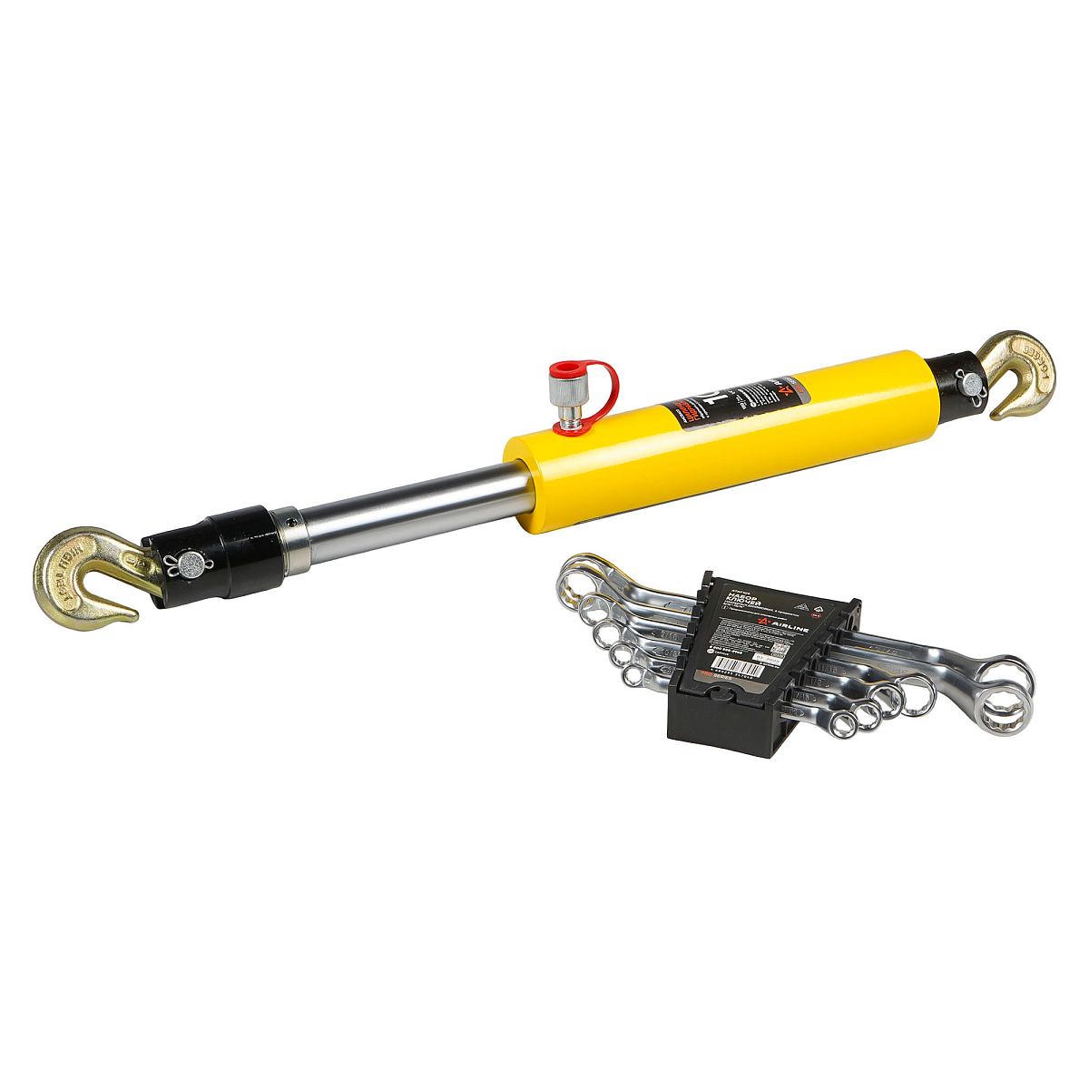 Комплект Цилиндр+Ключи накидн. цилиндр гидрав. 10т обрат. дейст. и набор ключей 6пр. МП-серия