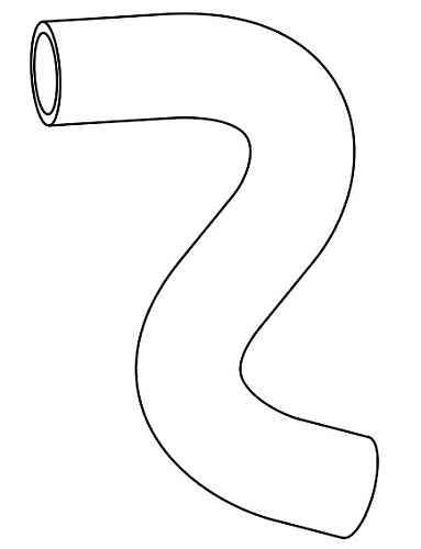 Патрубок охл. для а/м Peugeot 307 (00-)/Citroen C4 (04-) 1.6i MT верх. (EPDM,1шт.)