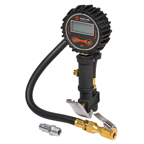 Пистолет для накачки шин 14 АТМ PRO с цифровым манометром обрезин. с клапаном сброса