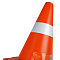 Конус дорожный 320мм, 1 световозвр.полоса, мягкий, оранжевый, МП-серия