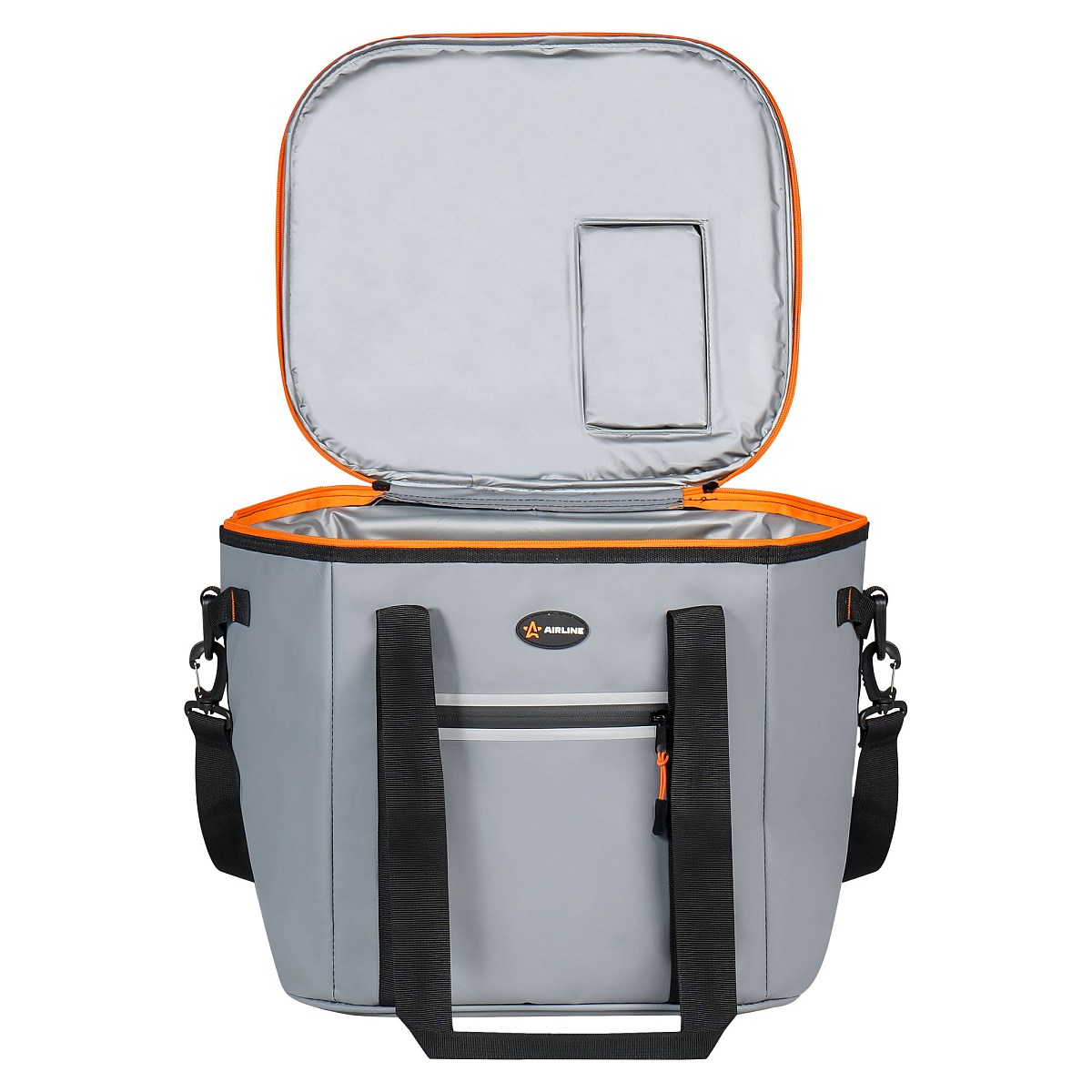 Сумка-холодильник (термосумка)"Пикник", 56л, 41*34*41см, водонепр.,серая