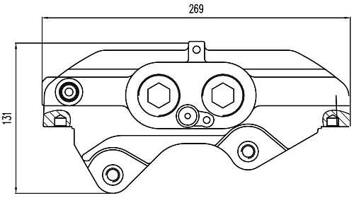 Суппорт тормозной для автомобилей Lexus GS (05-)/(11-)/IS (05-)/(13-) передний правый d=43мм