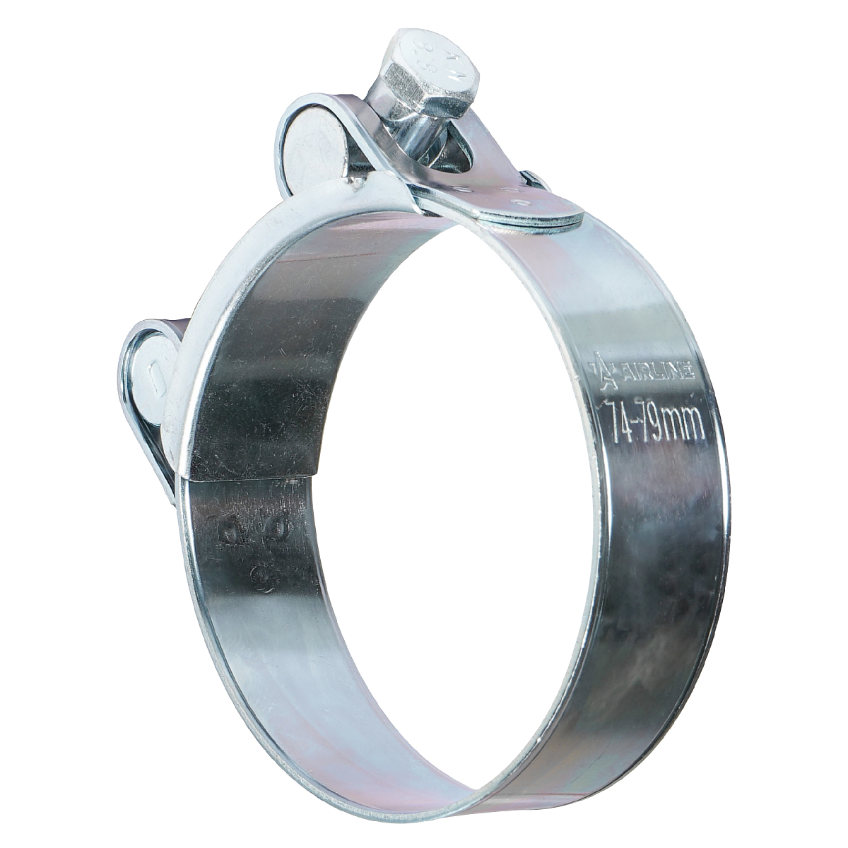 Хомут силовой 74-79/24мм, шарнирный, W1(оцинк.)