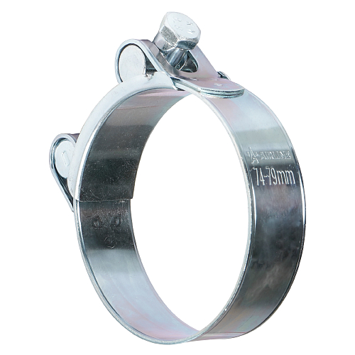 Хомут силовой 74-79/24мм, шарнирный, W1(оцинк.)