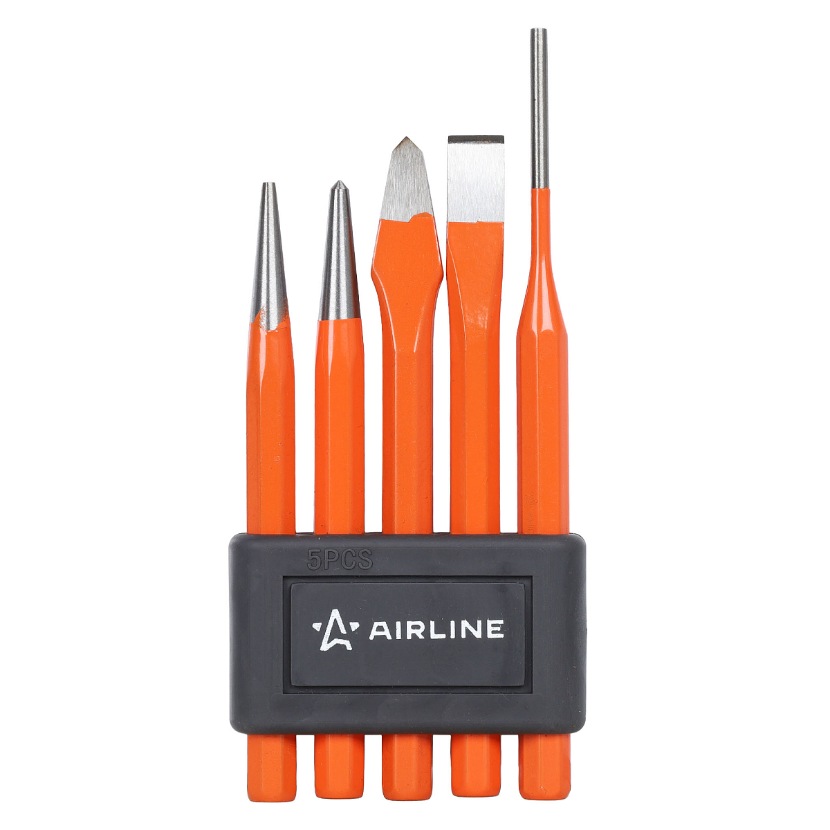 Набор ударного инструмента 5 пр.(зубило, бородок, крейцм кернер, выколотка) блистер