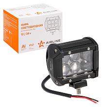 Фара (балка) светодиодная двухрядная, 6LED, дальний свет (4D линза), 18Вт, 98х78х65мм, 12/24В