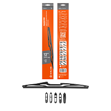 Щетка стеклоочистителя 300 мм (12") задняя каркасная, 5 адаптеров