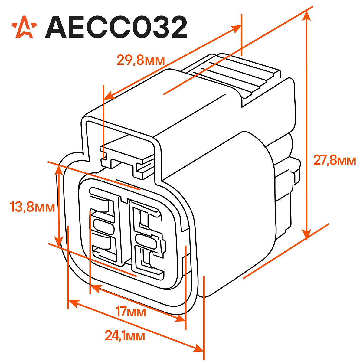 Разъём 4 pin с проводами для датчика кислорода Hyundai, Kia, Chevrolet