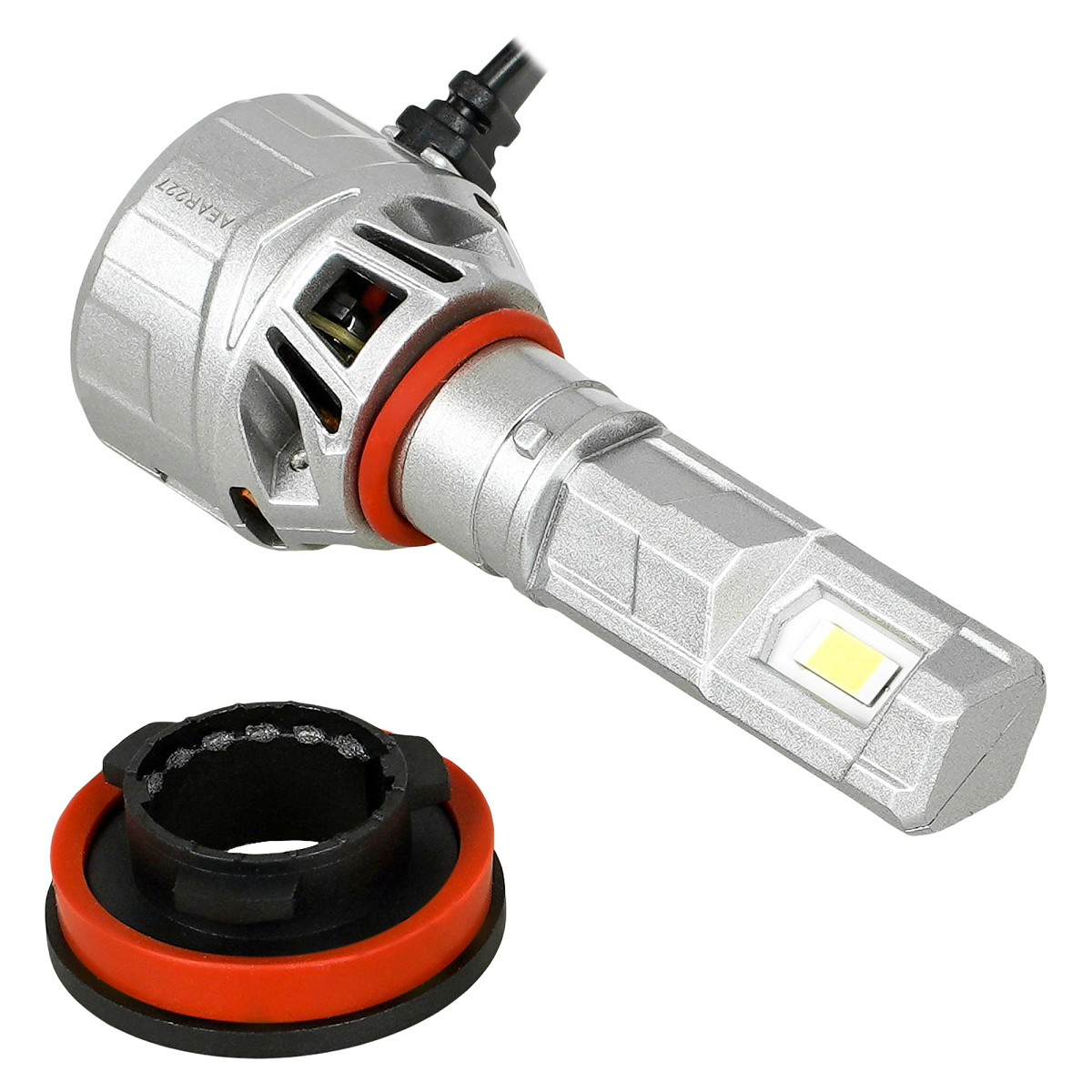 Лампа светодиодная H11/H8 ULTRA, 55Вт, 10400Лм (5200Лм x 2), 6500К (Белый), 12/24В, комплект 2 шт. МП-серия