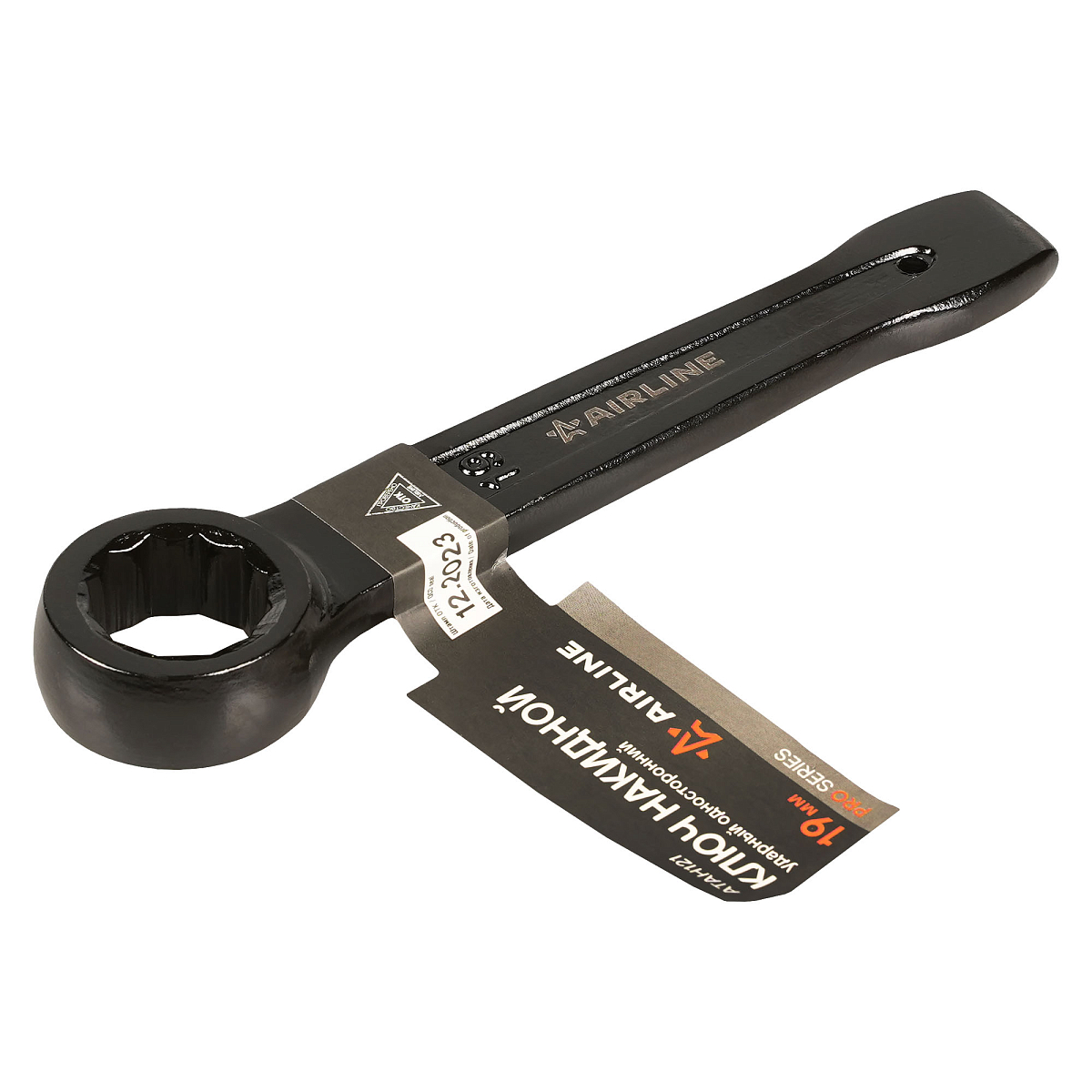 Ключ ударный накидной односторонний 19мм, L=150-160мм