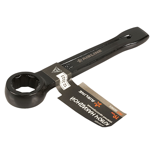 Ключ ударный накидной односторонний 19мм, L=150-160мм