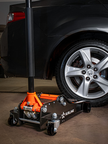 Домкрат подкатной 3.5т 100-533мм INDUSTRY двухпоршневой, низкопрофильный