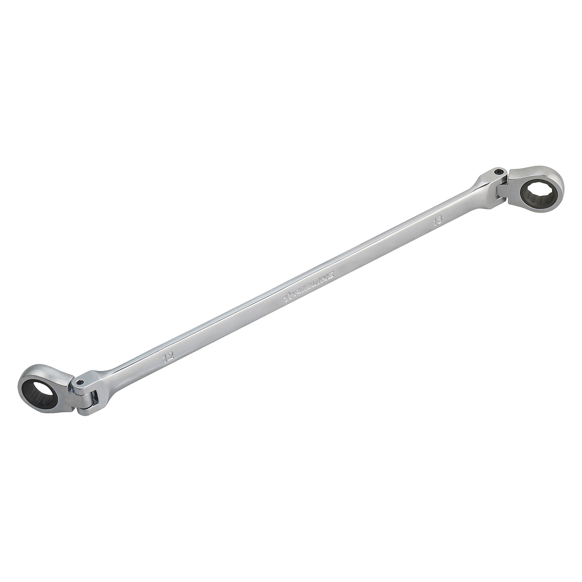 Ключ накидной трещоточный шарнирный 12х13мм PRO, пласт.подвес