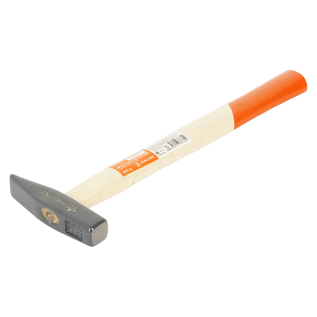 Молоток слесарный с деревянной рукояткой 200гр