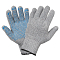 Перчатки трикотажные ХБ с ПВХ покрытием, двойн., серые, (1 пара) 7,5 класс/125г., мод.602