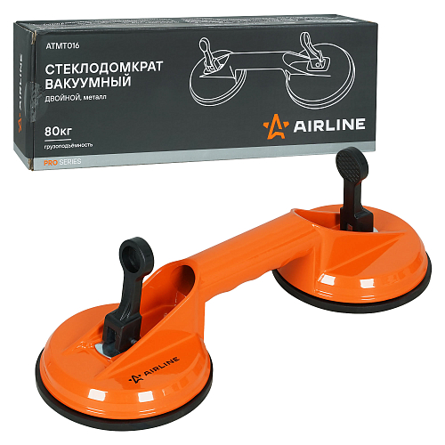 Стеклодомкрат PRO вакуумный двойной, г/п 80кг., металл.