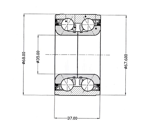 Подшипник ступицы передней для автомобиля Лада 1118/2170/2190