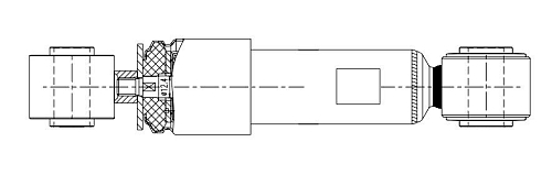 Амортизатор кабины для автомобилей Sitrak / Howo / Volvo FH12 (93-) / FM (05-) задний (горизонтальный, поперечный)