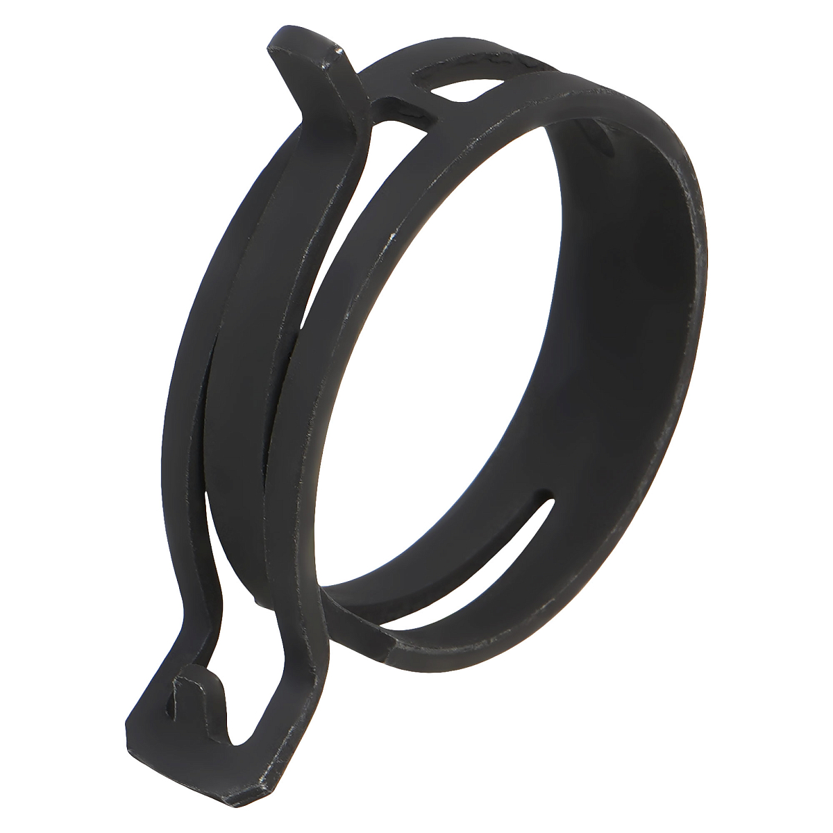 Хомут пружинный 42 (37,5-44,5/12мм), мин.40,5мм, самозажимной, хром-цинк(dacromet),черный