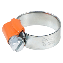 Хомут 12-22/9,7мм, червячный PRO, усиленный, W1(оцинк.), 1 шт.