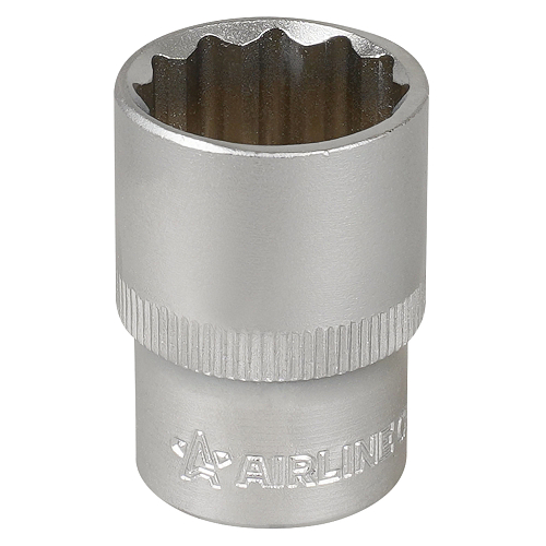 Головка торцевая 1/2"DR двенадцатигранная 21мм, L=38мм пласт.подвес