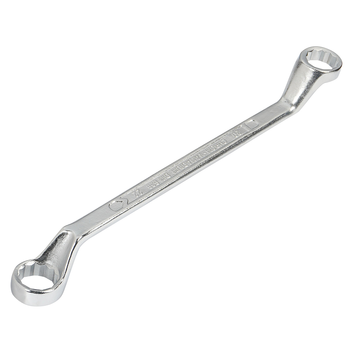 Ключ накидной с изгибом 20х22мм, пласт.подвес