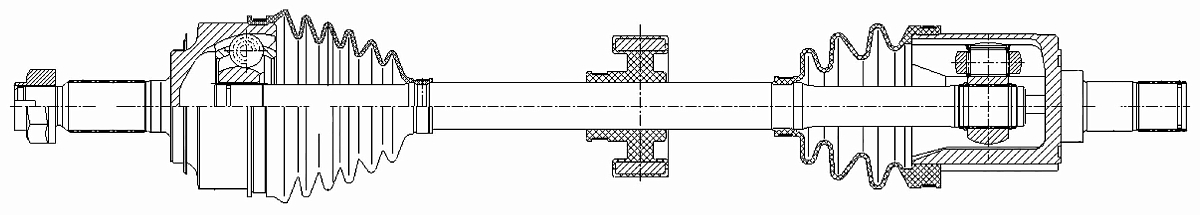 Привод передний левый для автомобилей Honda CR-V (01-) 2.0i AT/MT 4WD