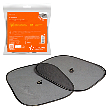 Шторки солнцезащитные 44*36см на боковые стекла, компл.2 шт., черные