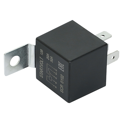 Реле 12V 20/30A 5 контактов (с кронштейном, без резистора)