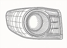Фонарь задний для автомобилей Toyota Corolla E15 (06-) рестайлинг, внешний, левый