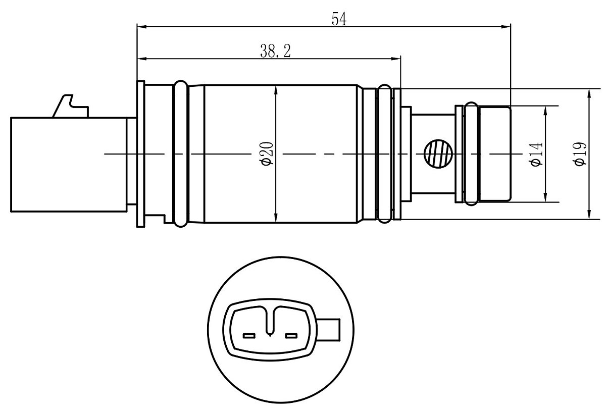 Клапан регулирующий компрессора кондиционера для автомобилей Corsa D (06-) (тип Denso)