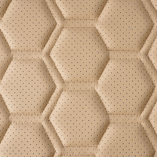 Накидки "Алькантара", передние (2 шт.), экокожа с перфорацией, бежевые