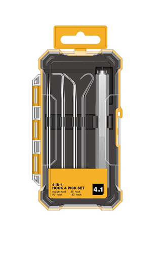 Инструмент для точных работ, набор крючков 5пр., пласт. кейс МП-серия