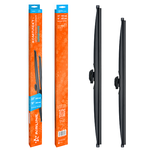 Щетки стеклоочистителя комплект 580/450мм (23"/18") зимние с креплением "Aeroclip", 2 штуки