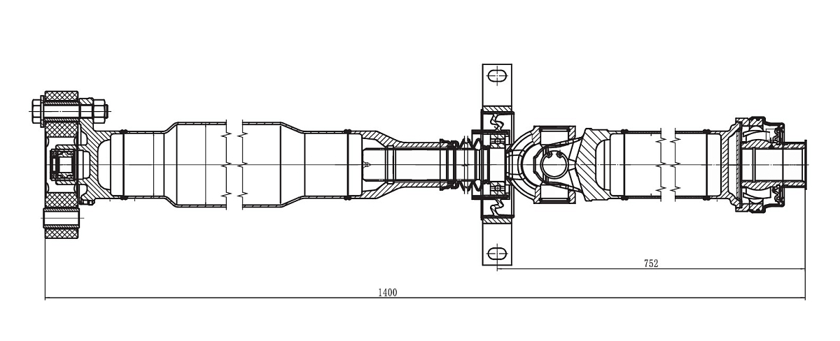 Карданный вал в сборе для автомобилей BMW X5 F15 (13-)/E70 (07-)/X6 F16 (14-)/E71 (08-) задний