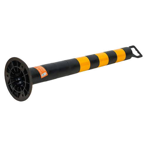 Столбик парковочный 750мм(СПУ) 3 световозвр.полосы, ручка(ухо), болт.креп., пластик,черн.