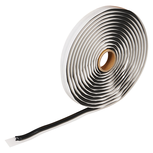 Лента-герметик для вклейки стёкол фар и фонарей, бутиленовая, d 7.9*5,5м, черная