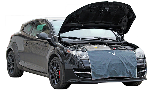 Накидка защитная на бампер задн. и крылья авто 100*72см, крепление магнит+липучка