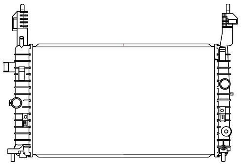 Радиатор охлаждения для автомобилей Opel Meriva A (03-) 1.4i/1.6i/1.8i