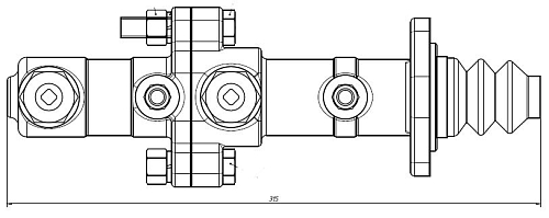 Цилиндр тормозной для автомобилей ГАЗ 3307 / 66 / 53 главный (старого образца, без расширительного бачка)