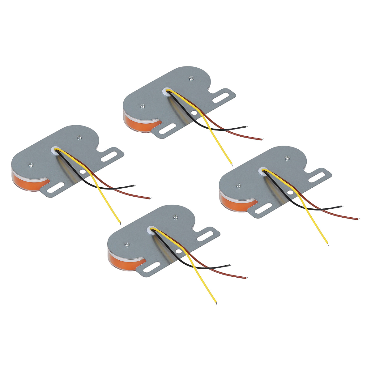 Огонь габаритный светодиодный, 12/24В, оранжевый, кронштейн, подсветка колеса, комплект 4 шт.