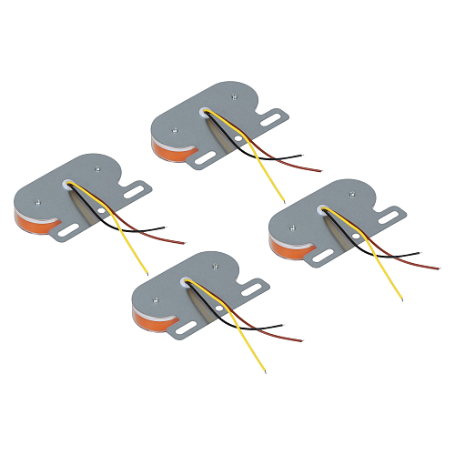 Огонь габаритный светодиодный, 12/24В, оранжевый, кронштейн, подсветка колеса, комплект 4 шт.